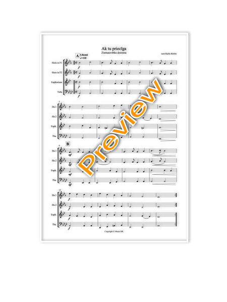 Ak tu priecīga (2Hrn/Euph/Tb)