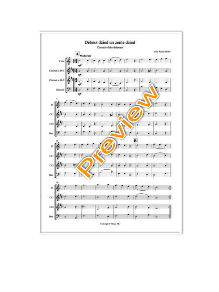 Debess dzied un zeme dzied      (Fl/2Cl/Bsn)