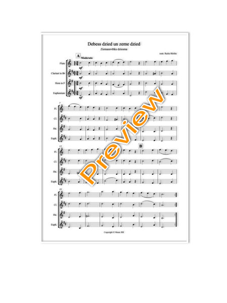 Debess dzied un zeme dzied      (Fl/Cl/Hrn/Euph)