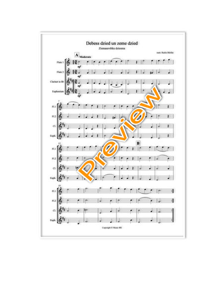 Debess pulks dzied apgarots (2Fl/Cl/Euph)